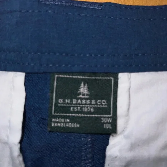 GH Bass Co Shorts Adult 30x10 Blue Casual Outdoor Mens - Picture 2 of 4